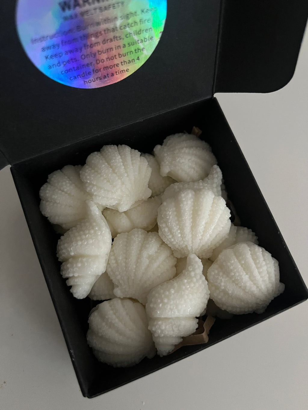 ‘She Sells Sea Shells’ 2oz Pack Of Highly Scented Vegan Friendly Shell Shaped Golden Soy Mini Wax Melts