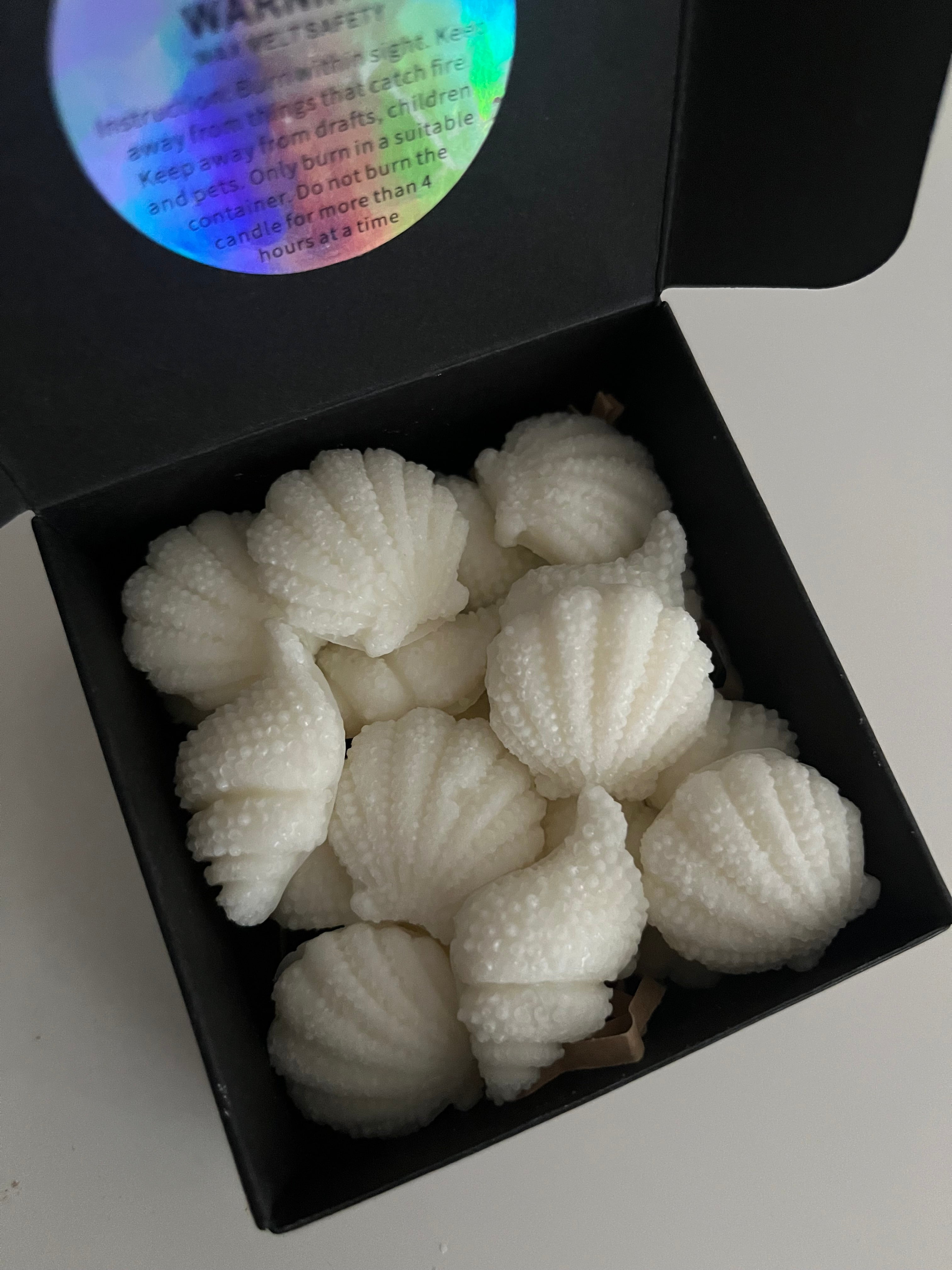 ‘She Sells Sea Shells’ 2oz Pack Of Highly Scented Vegan Friendly Shell Shaped Golden Soy Mini Wax Melts
