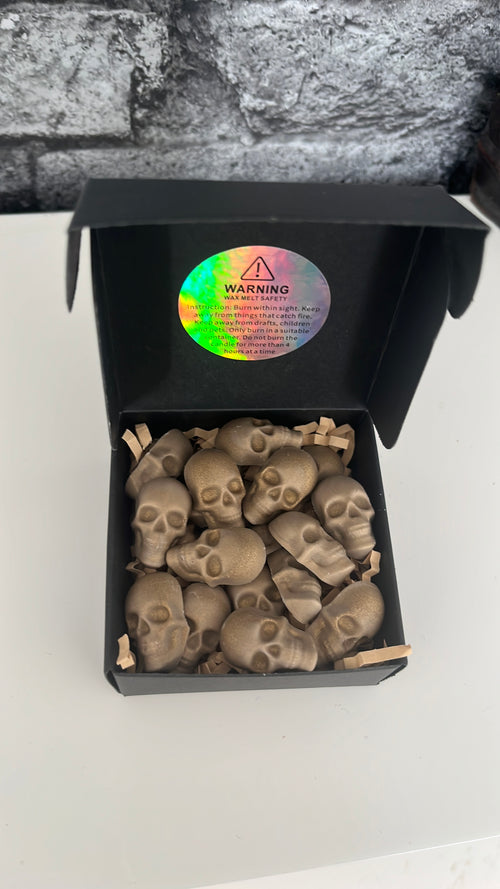 2oz Pack ‘Lost my Head’ Scented Skull Funsize Golden Soy Mini Wax Melts / Scoopies