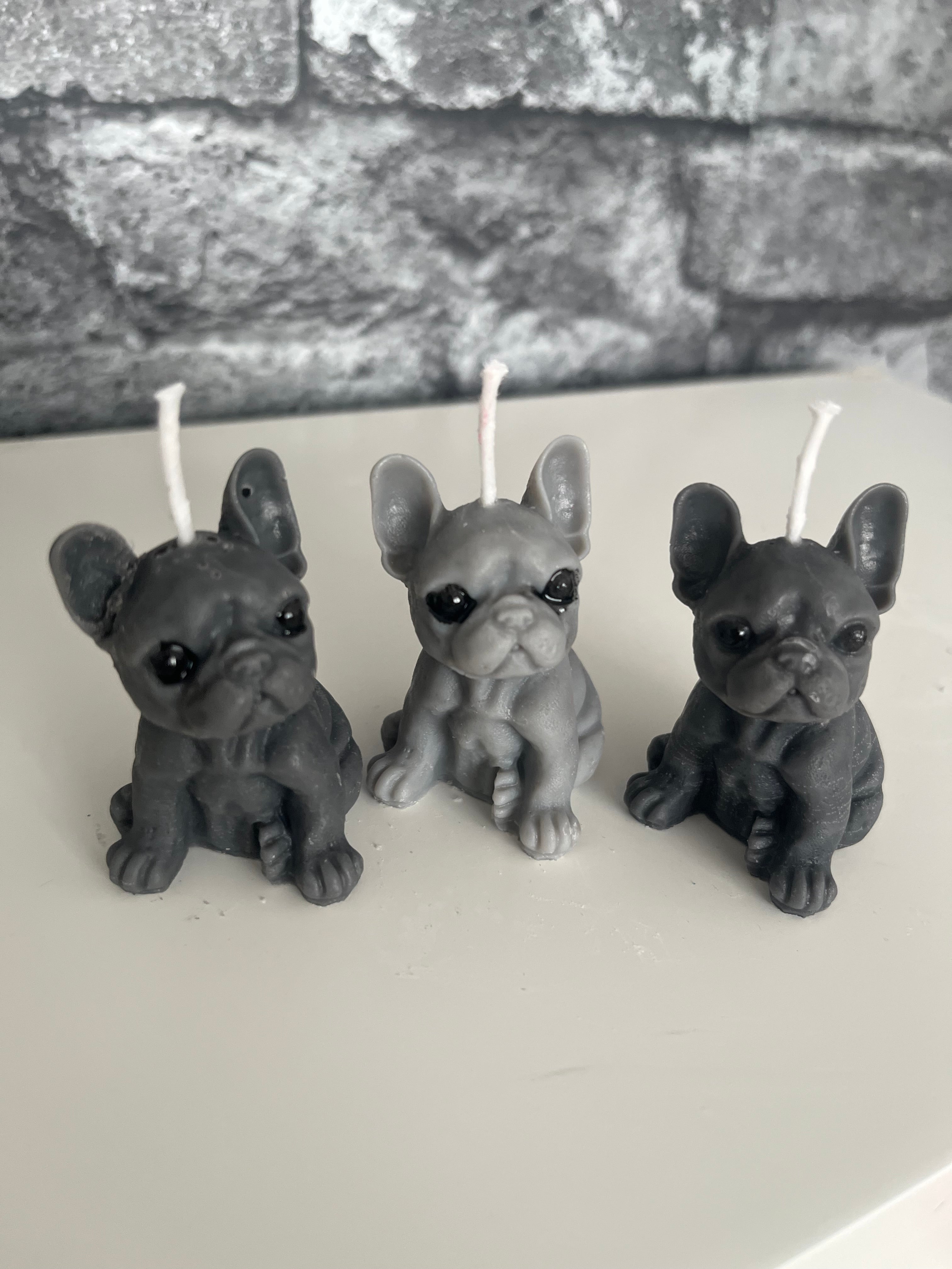‘Pocket Rocket’ Frenchie Dog Pack x3 Scented Mini Soy Candles