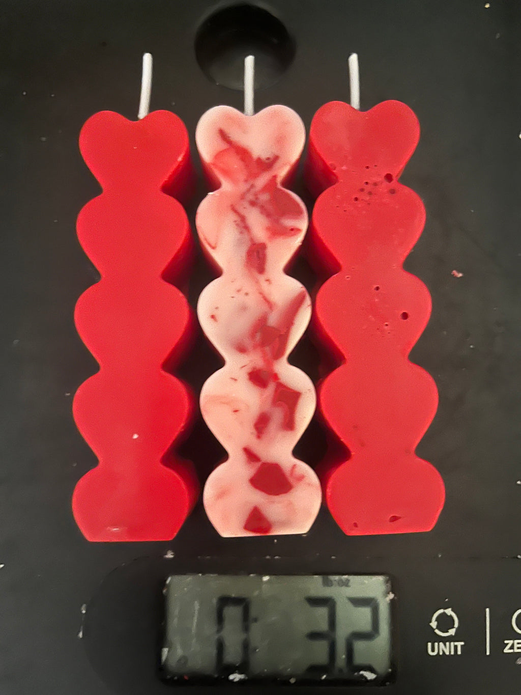 ‘Cross my Heart’ 3oz Pack of x3 Heart Shaped Vegan Scented Soy Pillar Candles