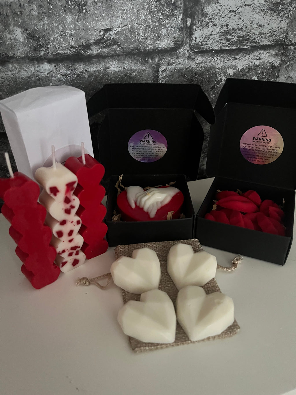 Valentines Romantic Vegan Highly Scented Candles & Soy Wax Melts Gift Set