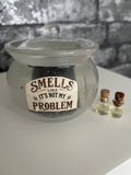 ‘Smells Like It’s Not My Problem’ Handcrafted Resin Pot Aroma Scented Diffuser Anti Anxiety CALM EO